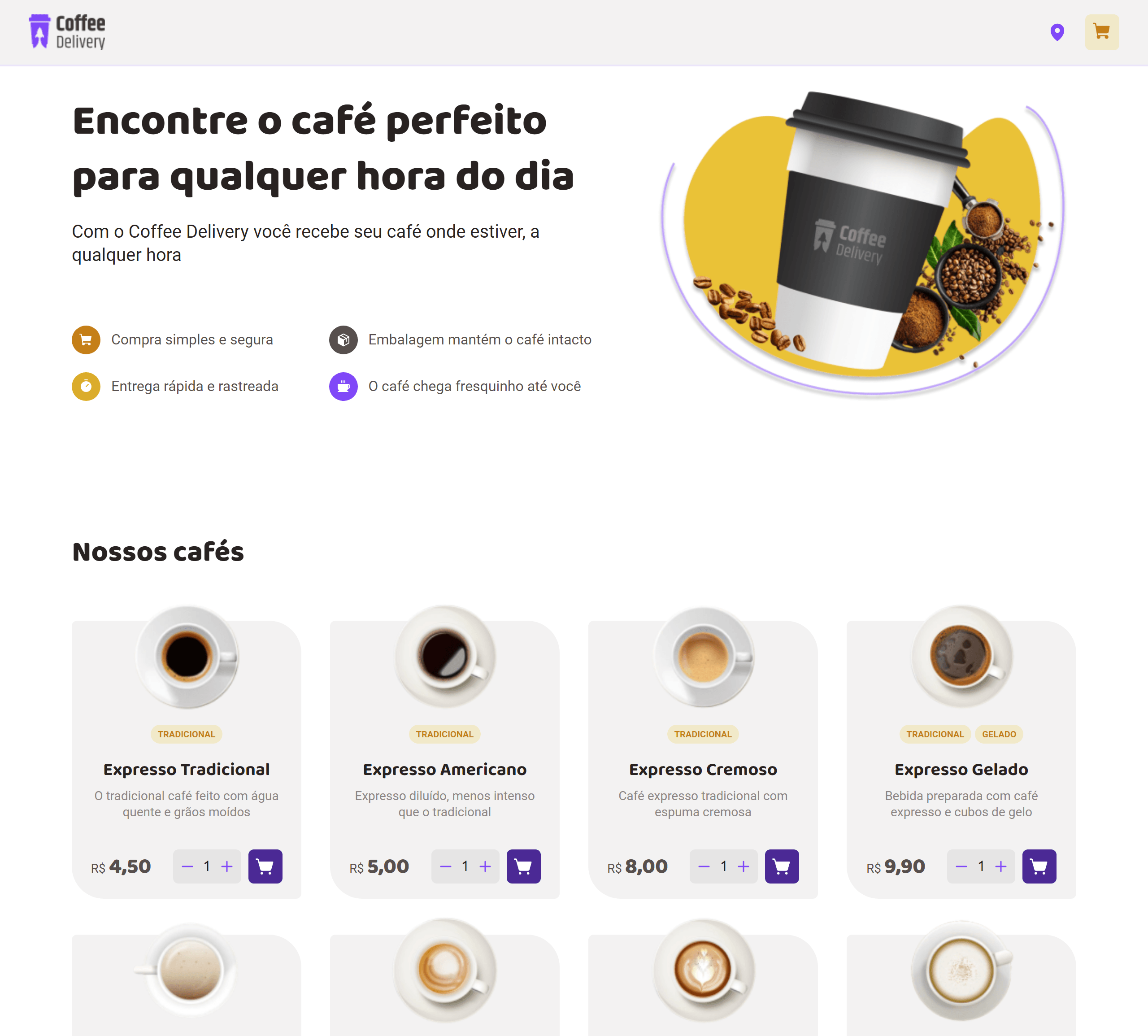 Imagem do projeto: Coffee Delivery